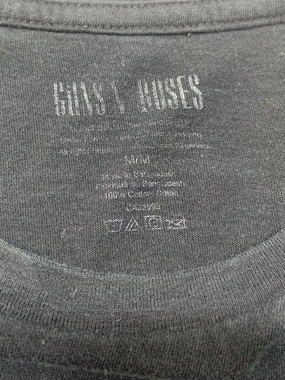 Guns N Roses Band Tee Black Graphic T-Shirt Rock Vintage Style Medium - Picture 7 of 8